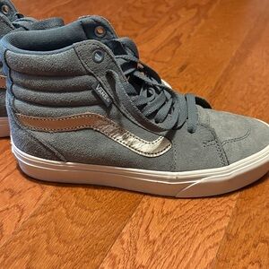 Vans High-Top Sneakers - Gray and Silver